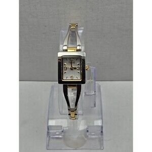 Womens Vintage Caravelle by Bulova Watch Gold Silver Two Tone New Battery Petite